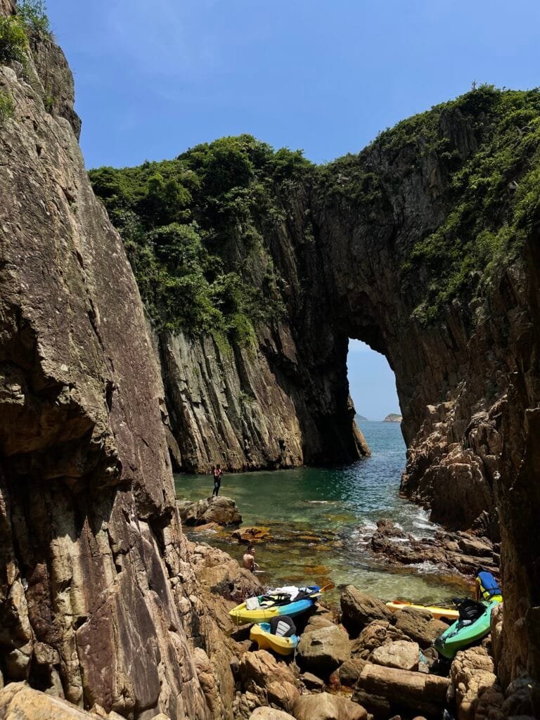 The secluded section of the Jin Island in Sai Kung